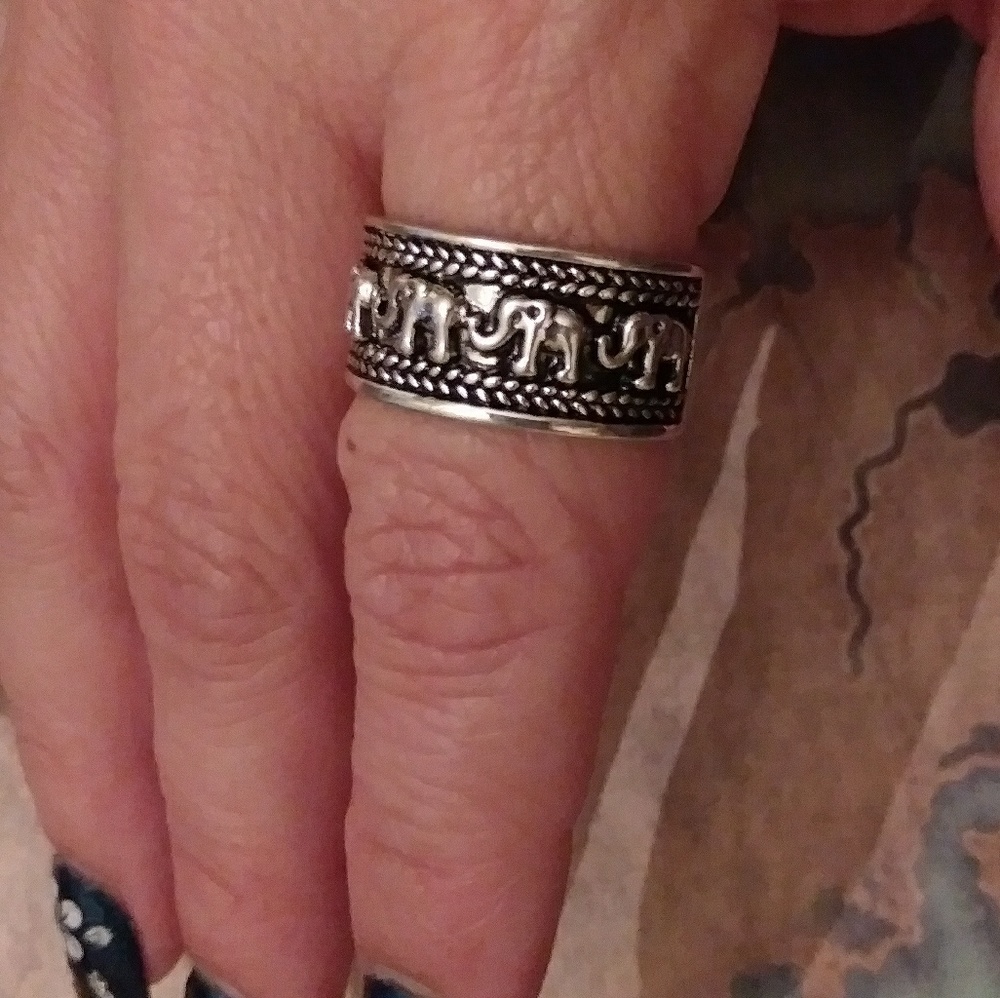 Elephant Sterling Silver ring